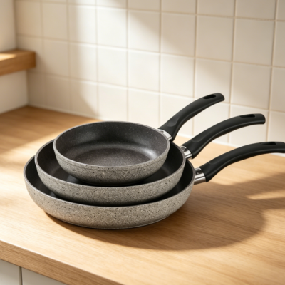 3-Piece Nonstick Fry Pan Set 8/10/12 Made in Italy